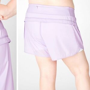 Fabletics Austyn Run Shorts Sky Purple White NWT 1X